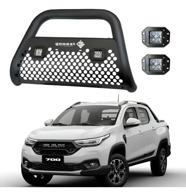 Kit Burrera Ultra Bar Ram 700 2021 - 2023 + 2 Faros Led