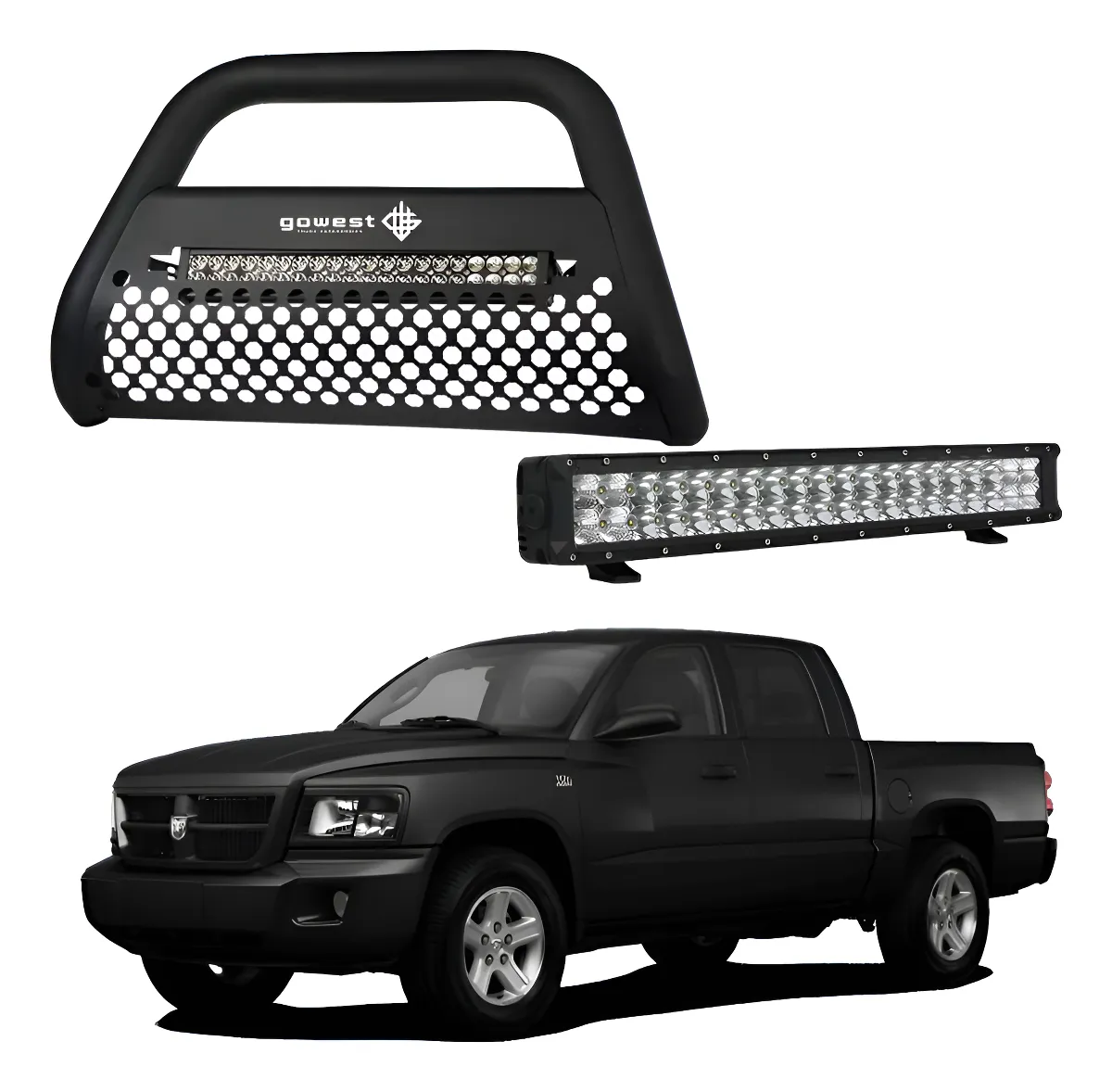 Combo Burrera Ultra Bar Dodge Dakota 2005 - 2012 + Barra Led - Image 1