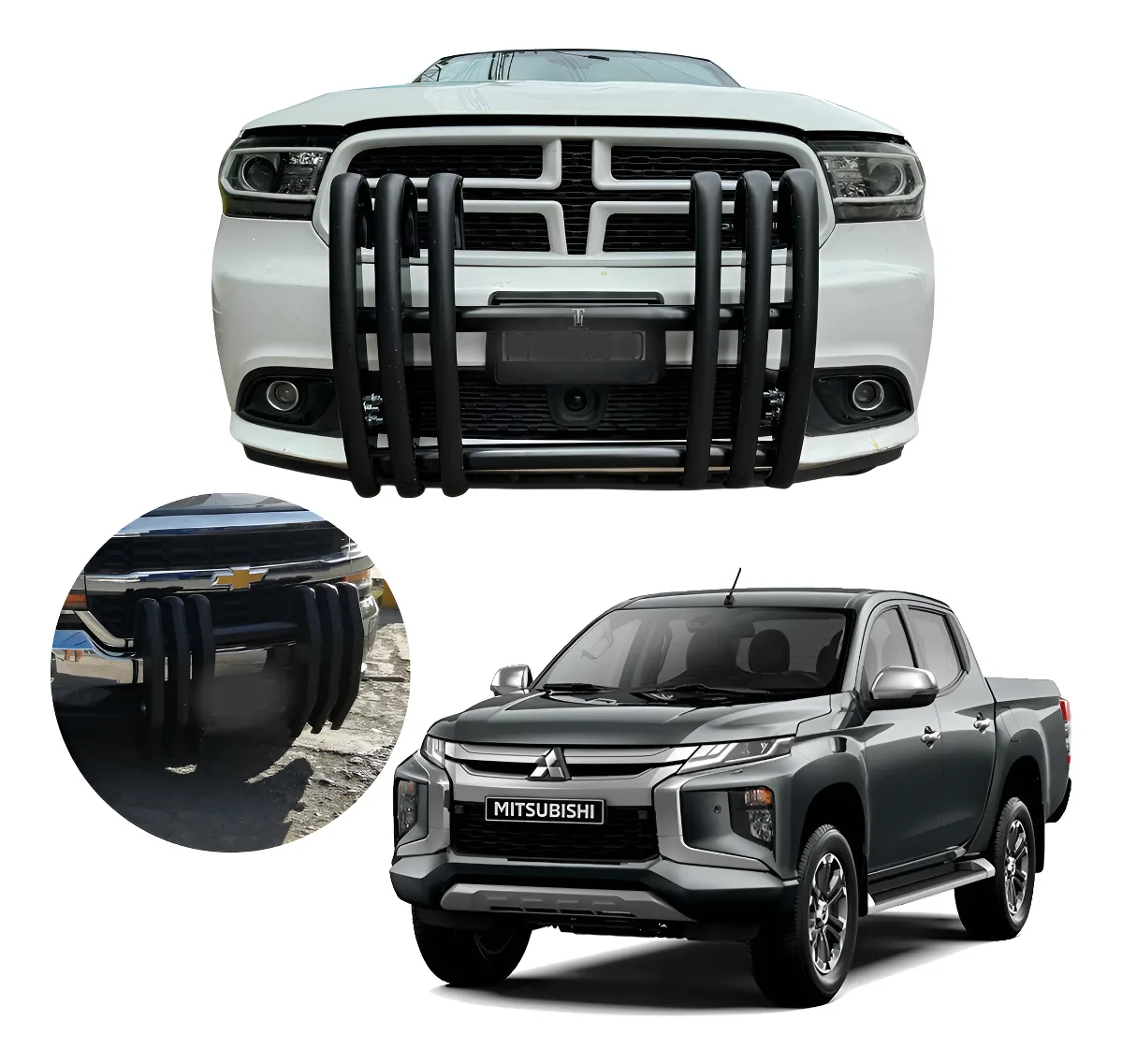 Burrera Delantera Tipo Patrulla Mitsubishi L200 2016 - 2024 - Image 1