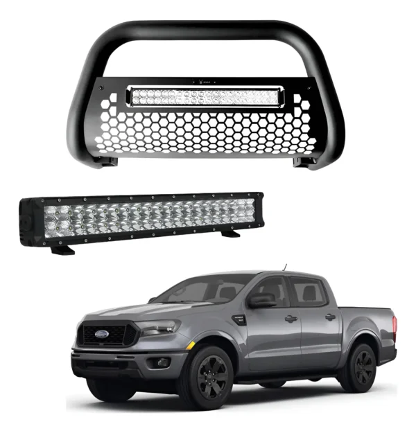 Burrera Tumbaburros Con Barra Led Ford Ranger 2012-2022