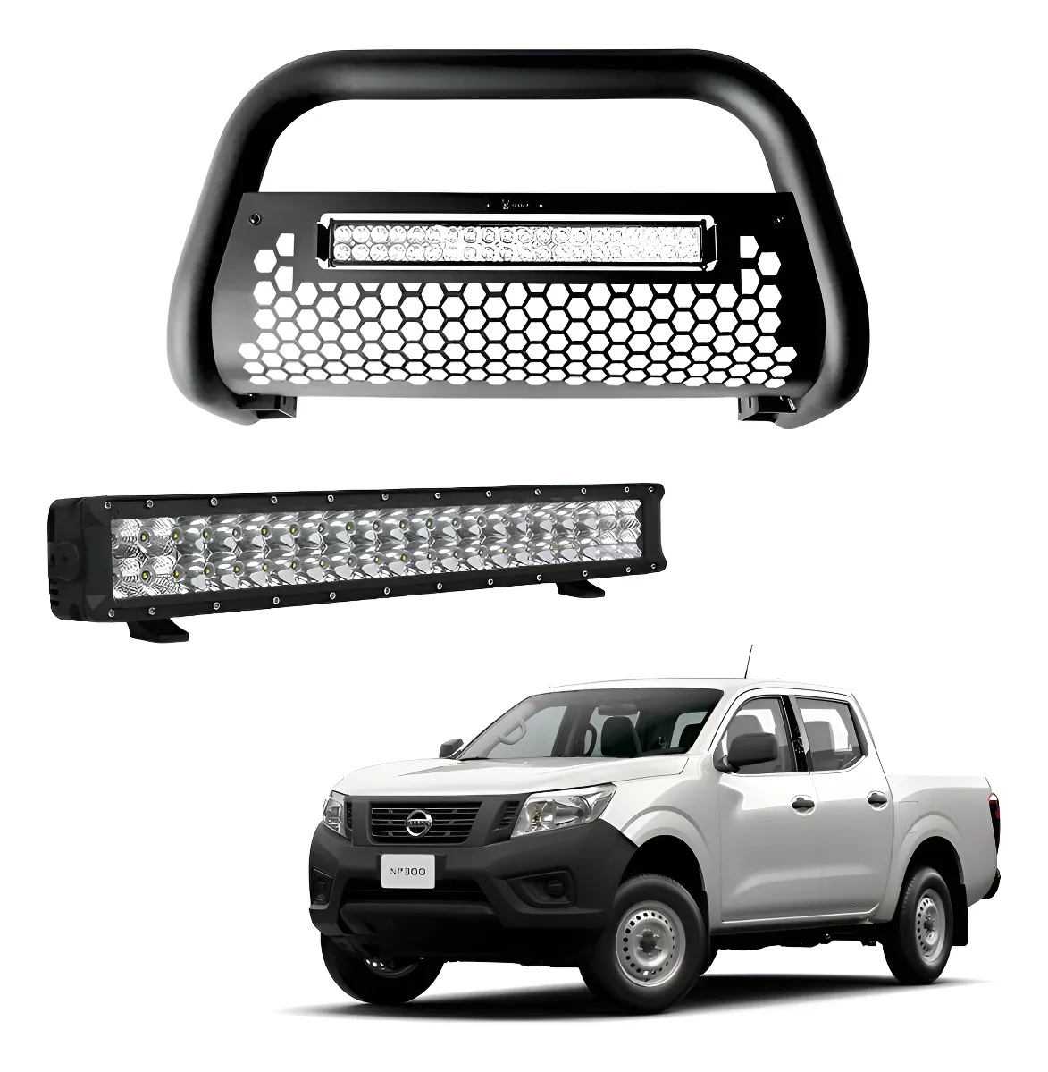 Burrera Tumbaburros Con Barra Led Frontier/np300 2015-2020 - Image 1