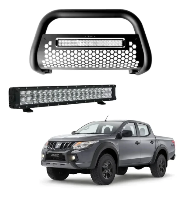 Burrera Tumbaburros Con Barra Led Mitsubishi L200 2020-2023