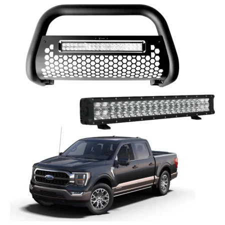 Burrera Tumbaburros Con Barra Led Ford F150 2018-2023