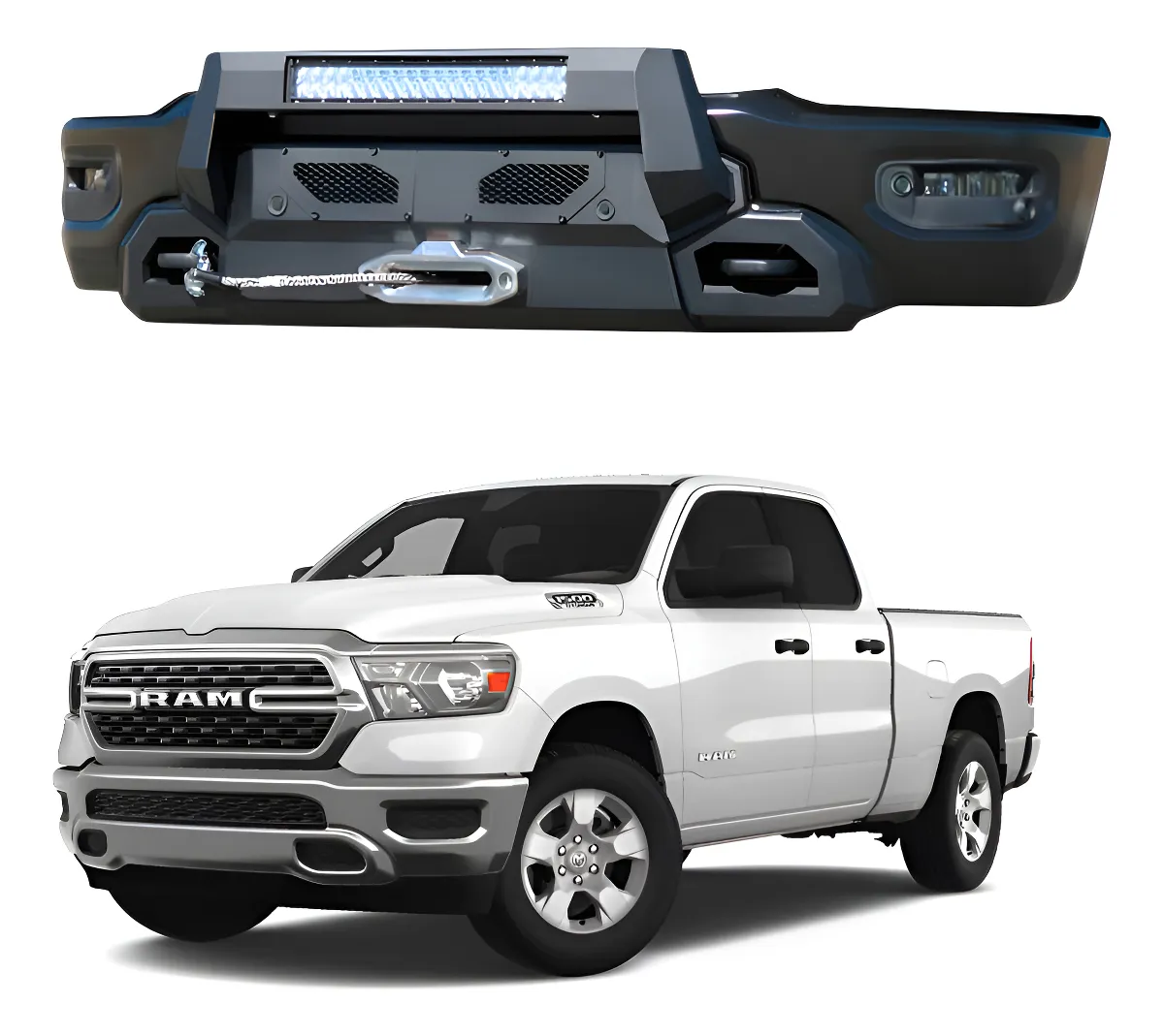 Bumper Delantero Para Winch Ram 1500 New Body 2019-2024 - Image 1