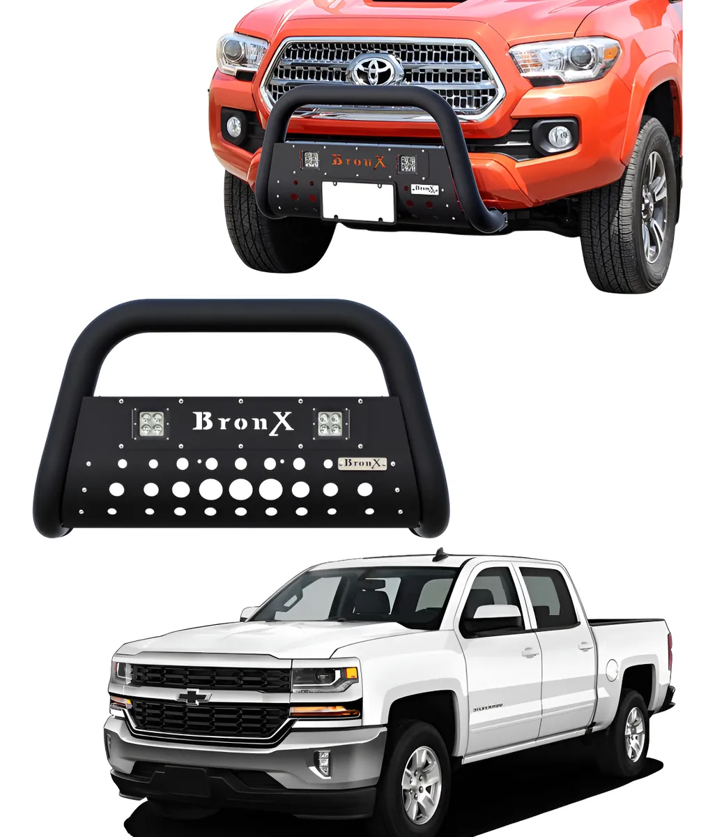 Burrera Black Chevrolet Silverado 2014 - 2018 + 2 Faros Led - Image 1