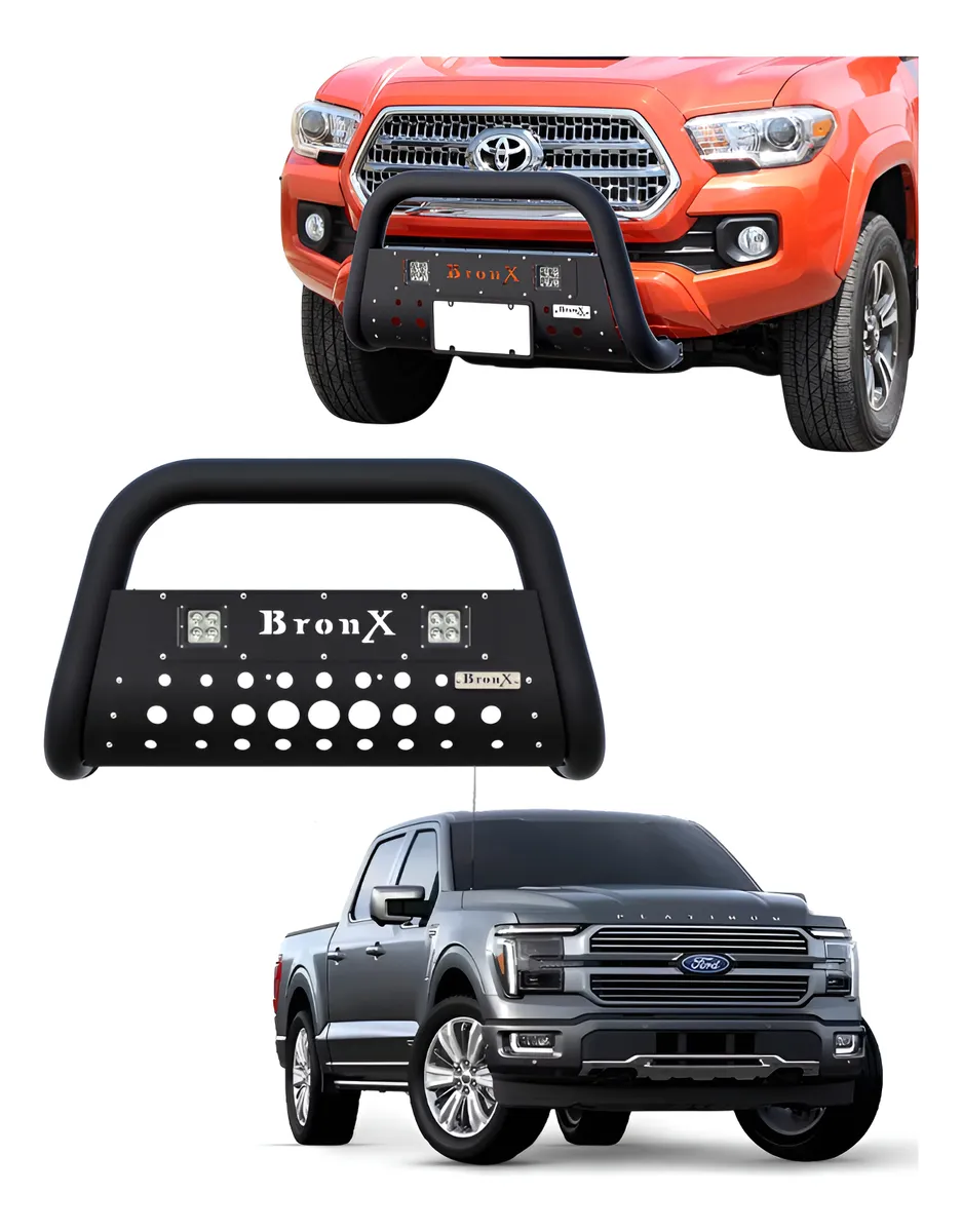 Combo Burrera Black Para Ford Lobo F-150 2015 - 2024 + 2 Led - Image 1