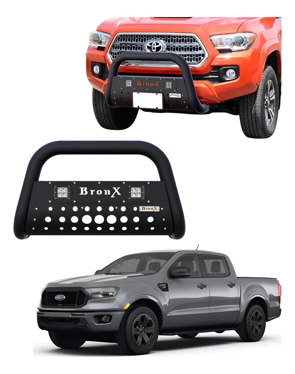 Combo Burrera Black Para Ford Ranger 2013 - 2022 + 2 Led - Image 1