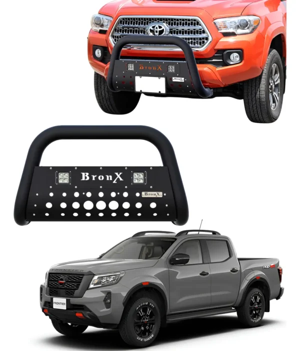 Burrera Black Nissan Np300 Frontier 2021 - 2024 + 2 Led