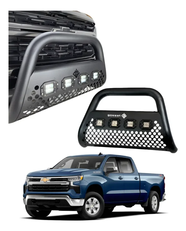 Burrera Ultra Bar 4 Faros  P/ Chevrolet Silverado 2019-2024