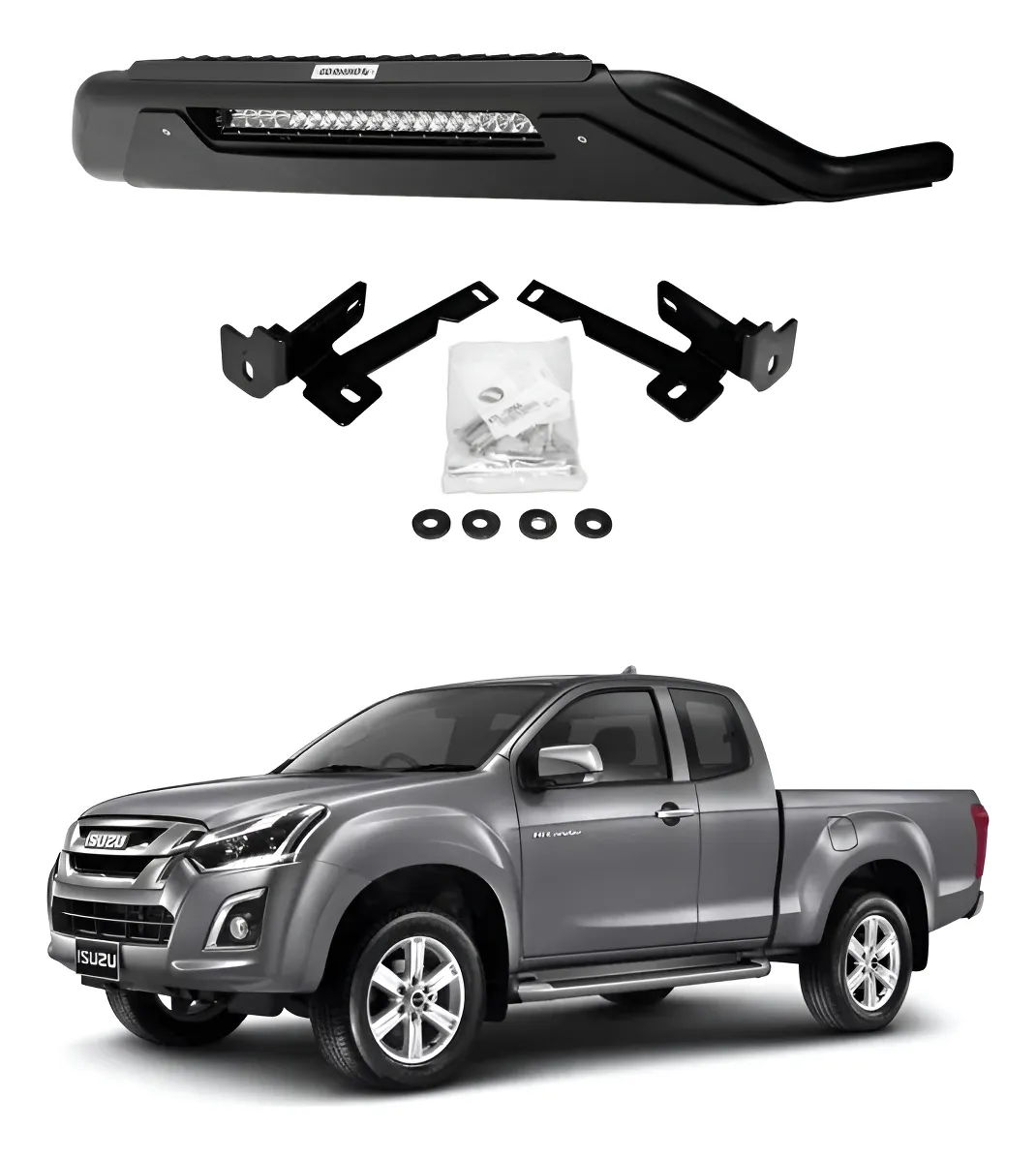 Defensa Rc3 Go Rhino C/ Luz Para D-max 2016 - 2017 - Image 1