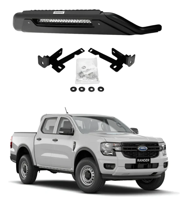 Defensa Rc3 Go Rhino C/ Luz Para Ford Ranger 2016 - 2023
