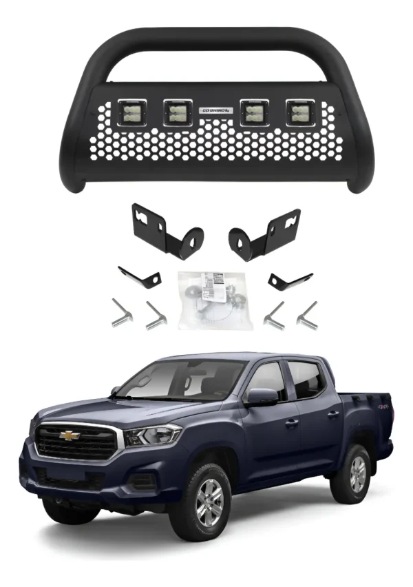 Burrera Defensa Rc2 Lr4 C/ Luz Chevrolet S10 Max 2021 - 2025