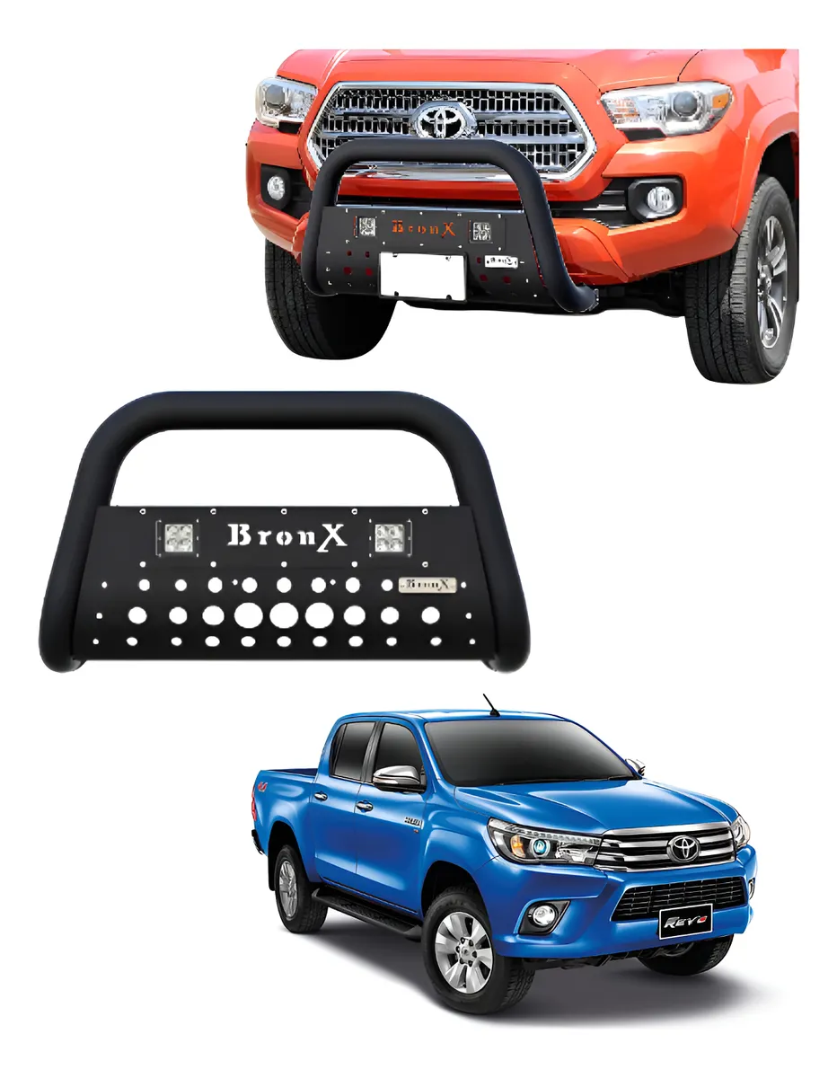 Kit Burrera Black Toyota Hilux 2006-2015 + 2 Faros Led - Image 1