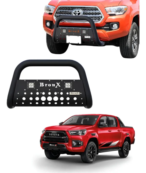 Kit Burrera Black Toyota Hilux 2016 -2024 + 2 Faros Led