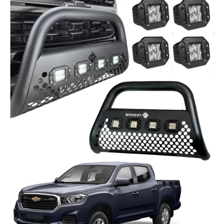 Combo Burrera P/ Chevrolet S10 Max 2022 - 2025 + 4 Luces Led