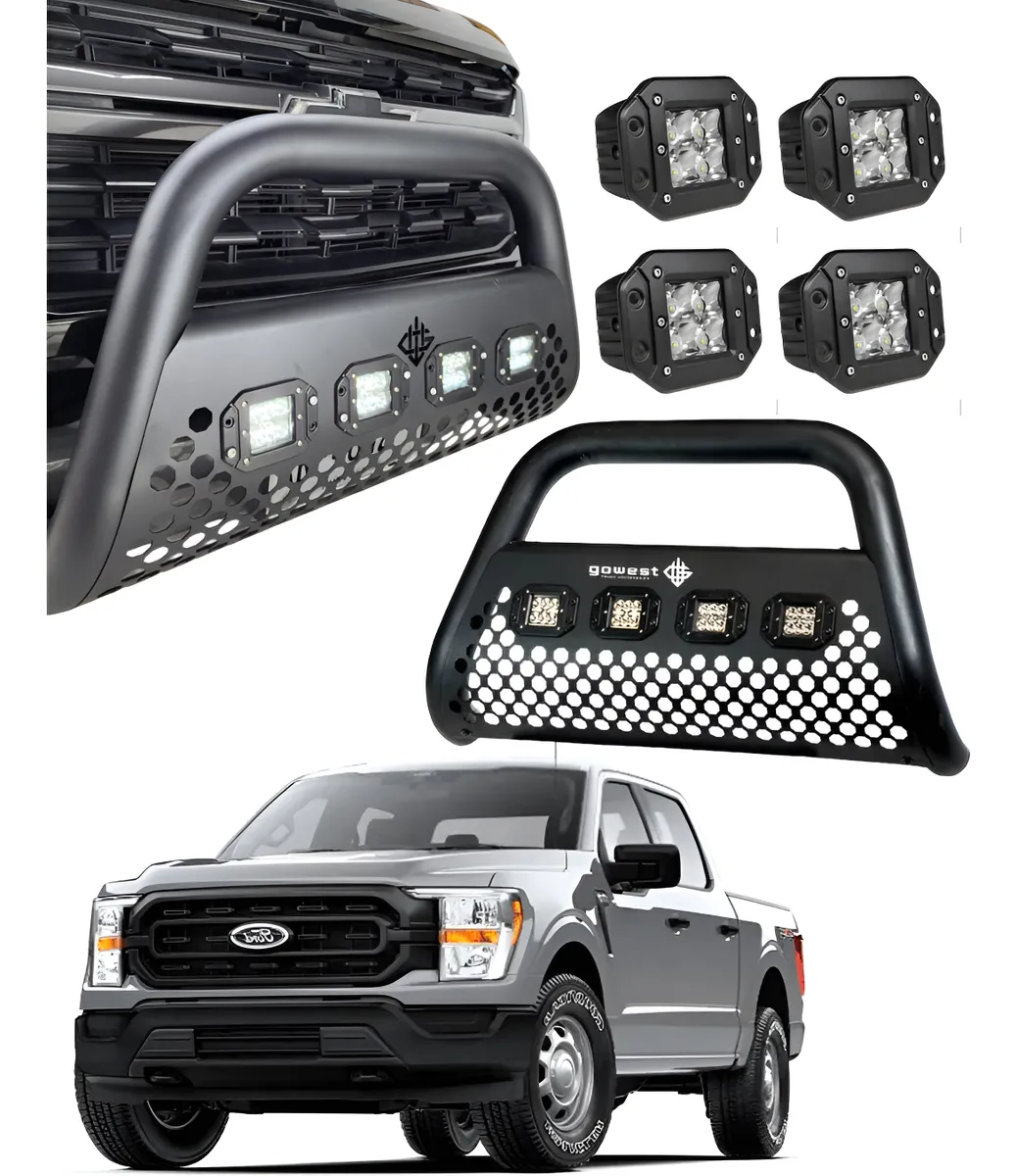 Combo Burrera P/ Ford F150 Lobo 2018 - 2024 + 4 Luces Led - Image 1