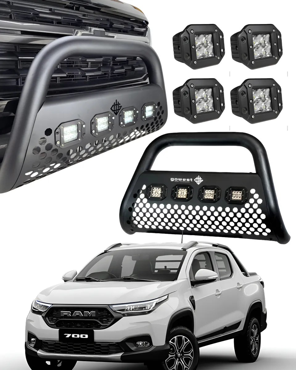 Combo Burrera Ultra Bar Ram 700 2021 - 2024 + 4 Luces Led - Image 1