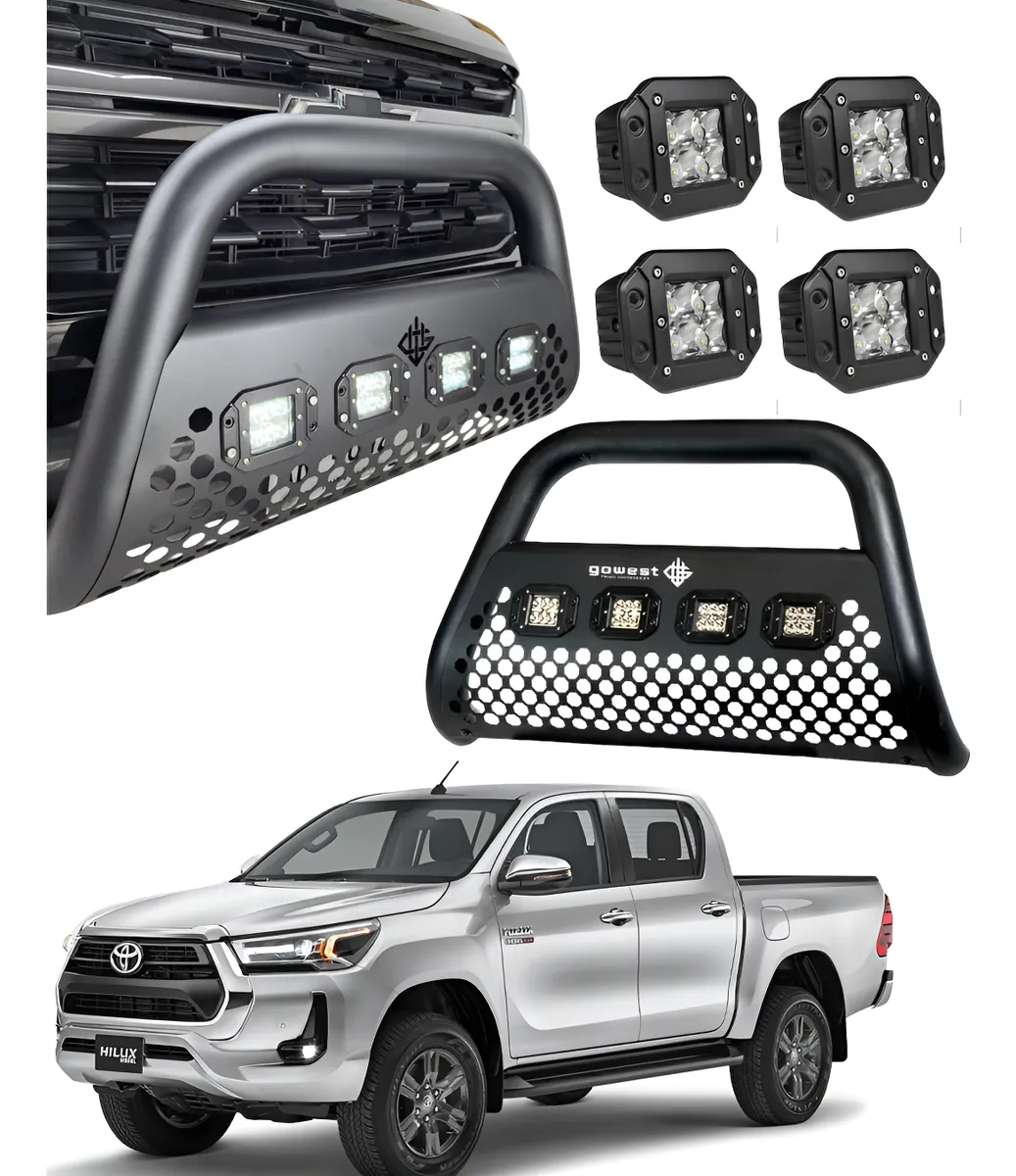 Combo Burrera P/ Toyota Hilux 2021 - 2024 + 4 Luces Led - Image 1