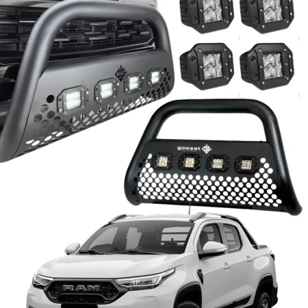 Combo Burrera Ultra Bar Ram 700 2021 - 2024 + 4 Luces Led