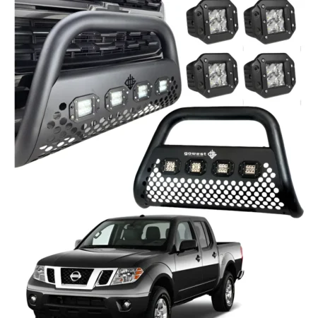 Combo Burrera P/ Nissan Np300 Frontier 2001 - 2007  + 4 Led