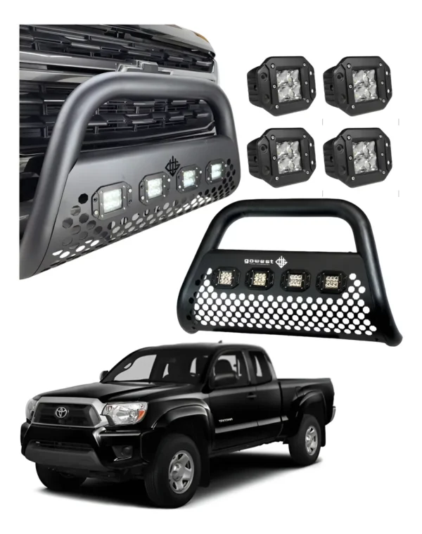 Combo Burrera P/ Toyota Tacoma 2005 - 2015 + 4 Luces Led