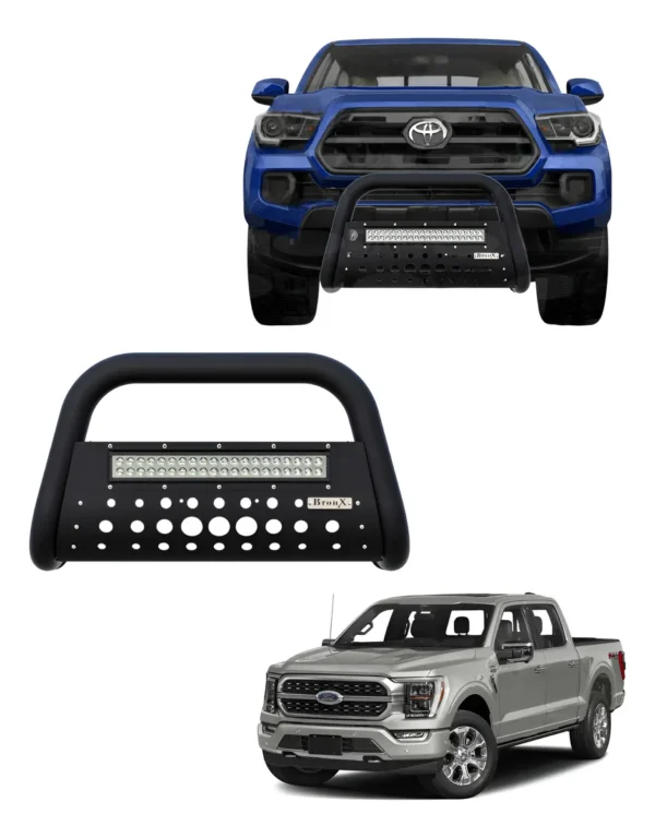 Burrera Black Con Barra Led Para Ford Lobo, F150 2015 -2024