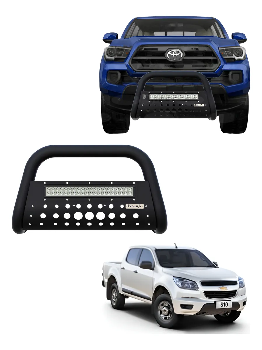 Burrera Black Con Barra Led Chevrolet S10 2016 -2018 - Image 1