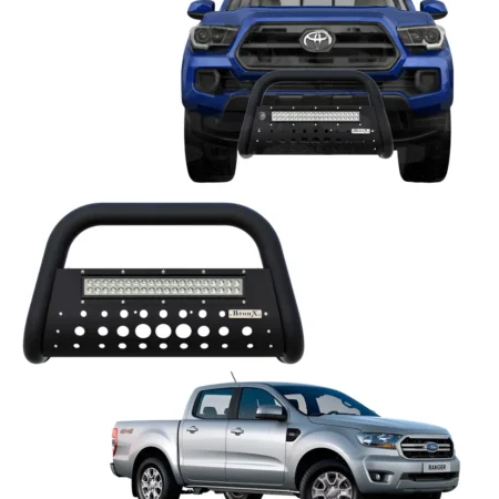 Burrera Black Con Barra Led Para Ford Ranger 2013-2022