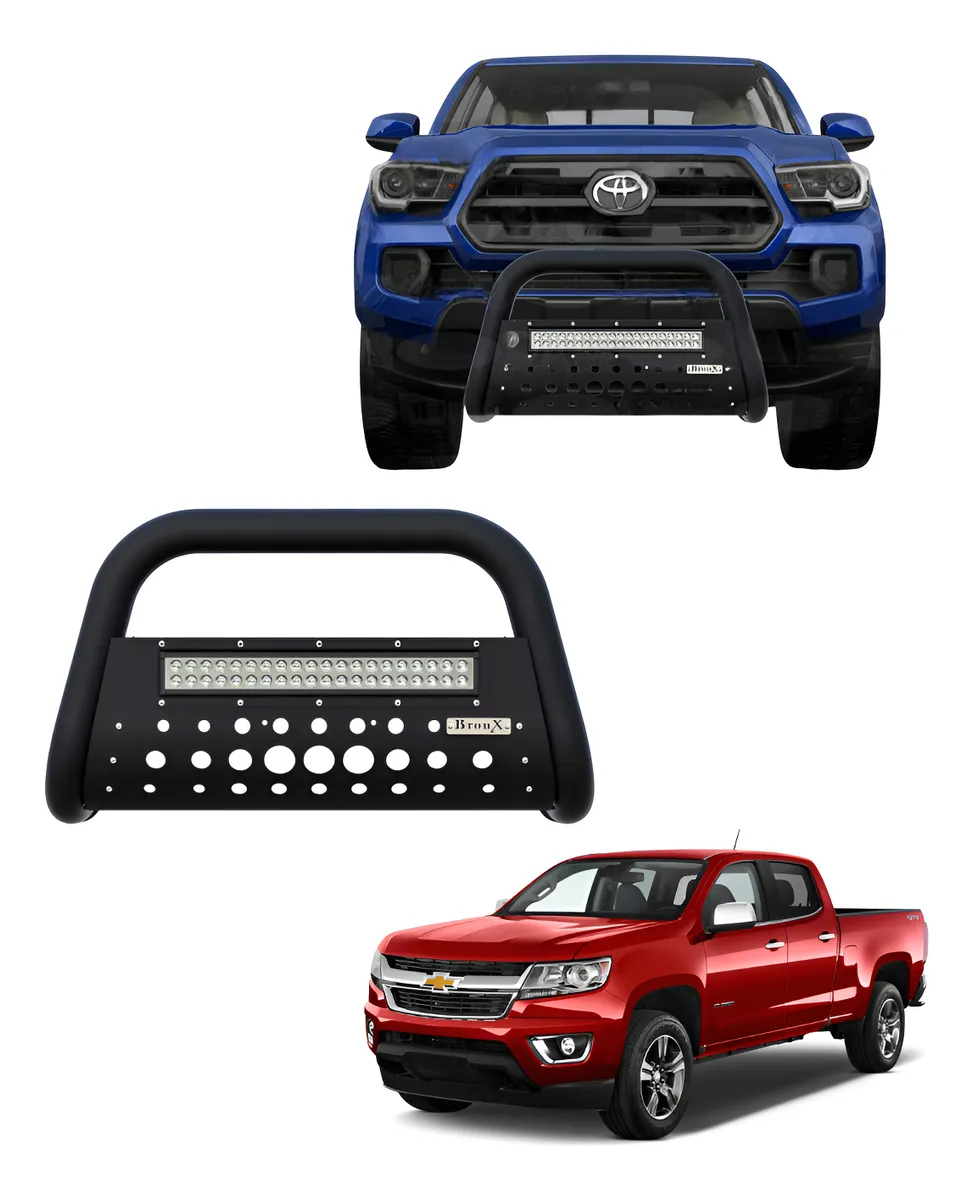 Burrera Black Con Barra Led Chevrolet Colorado 2013 -2015 - Image 1