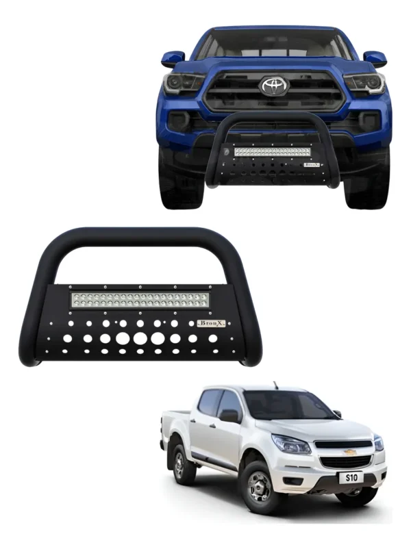 Burrera Black Con Barra Led Chevrolet S10 2016-2018