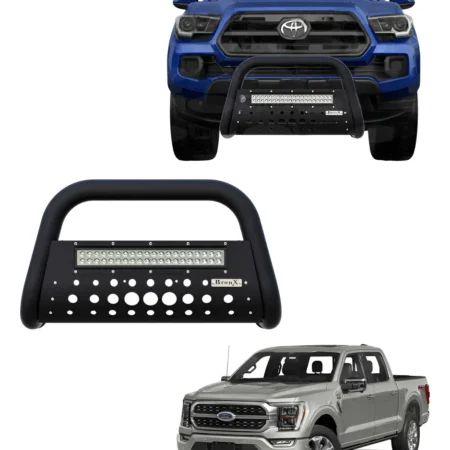Burrera Black Con Barra Led Para Ford Lobo, F150 2015-2024