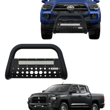 Burrera Black Con Barra Led Para Mitsubishi L200 4x4 2024