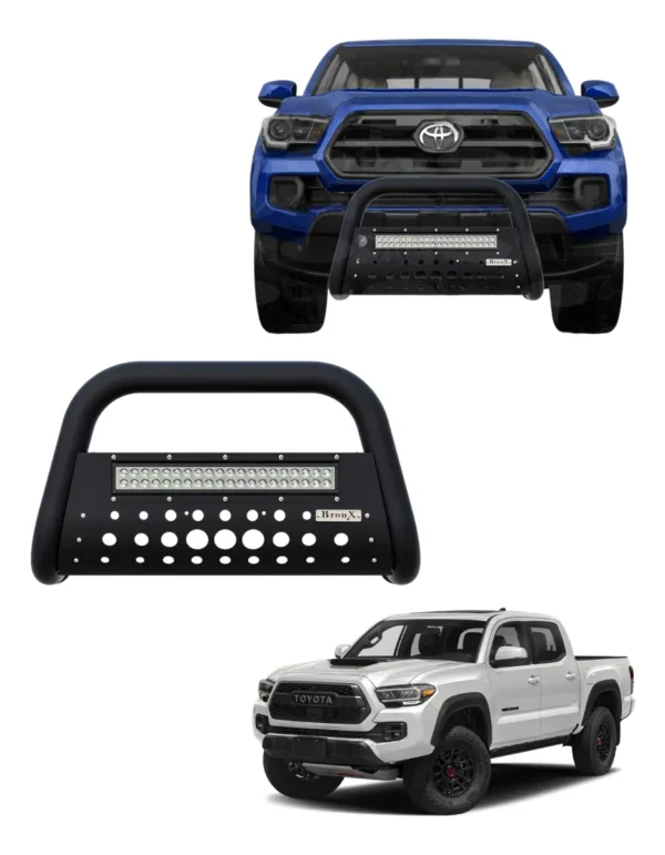Burrera Black Con Barra Led Para Toyota Tacoma 2016-2023