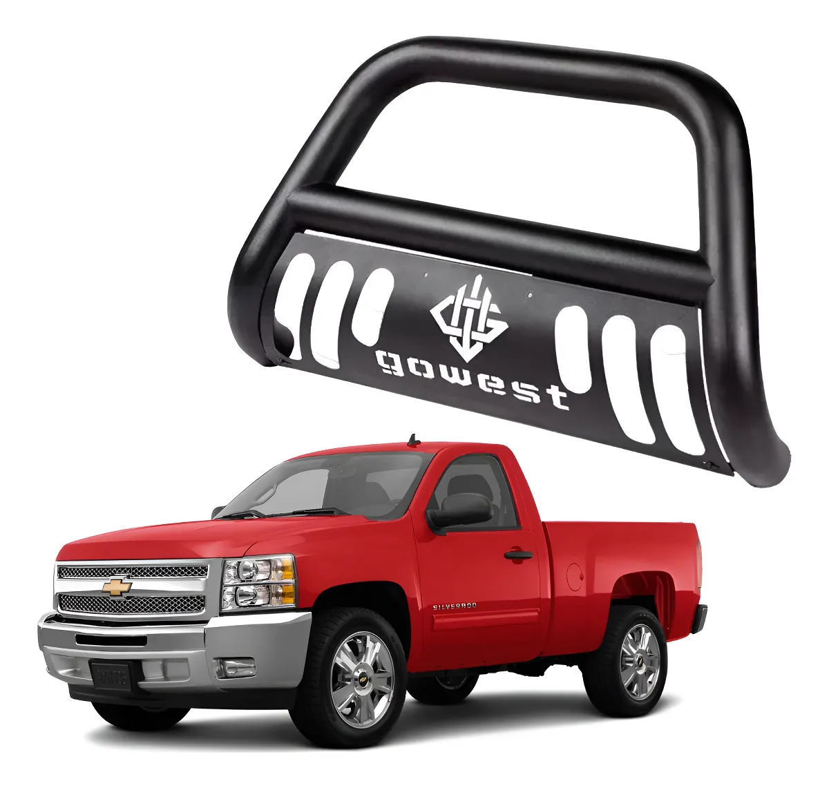 Burrera Protector Bar Negra Chevrolet Silverado 2007 - 2013 - Image 1