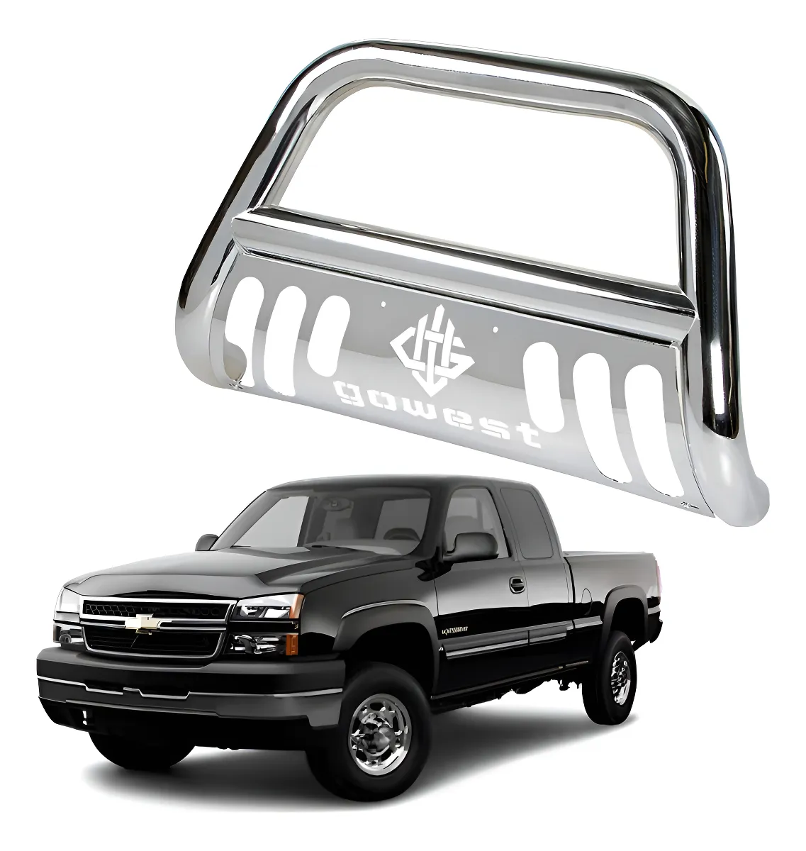 Burrera Protector Bar Cromada Chevrolet Silverado 2003-2006 - Image 1