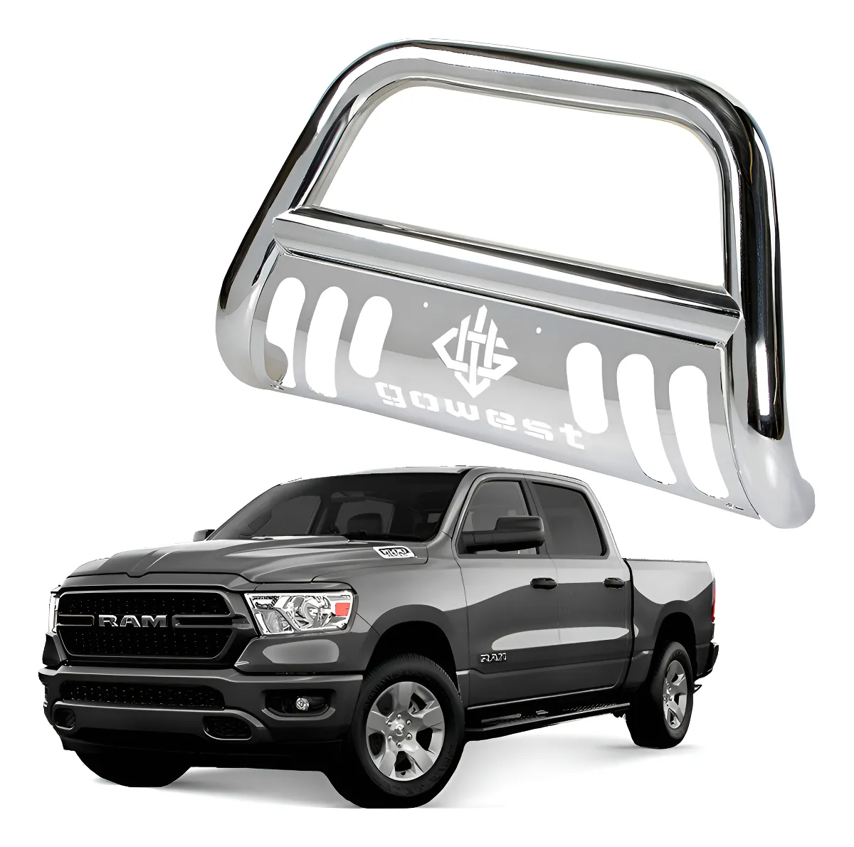 Burrera Protector Bar Cromada Ram 1500 / 2500 2009 - 2021 - Image 1