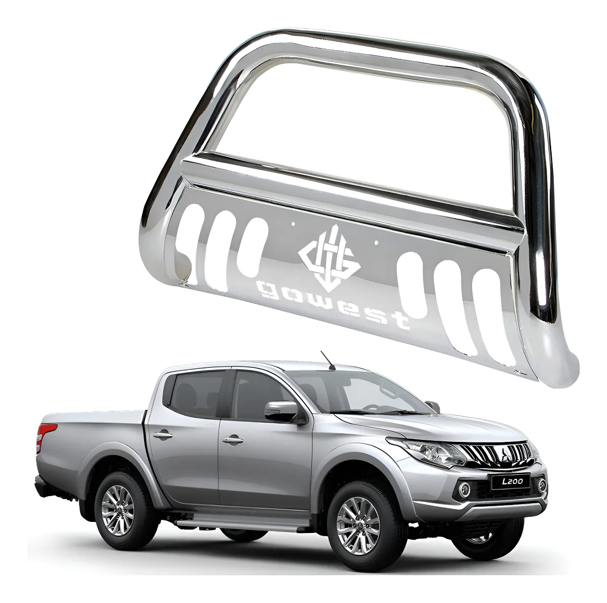 Burrera Protector Bar Cromada Mitsubishi L200 2016 - 2019 - Image 1
