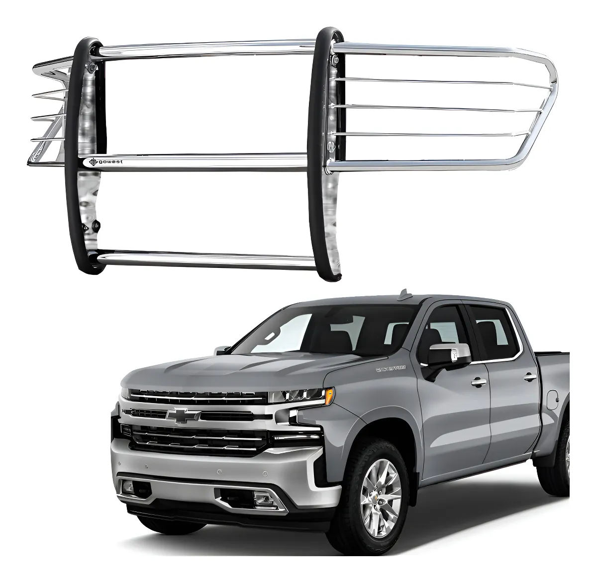 Burrera Euroguard Chevrolet Silverado 2019 - 2022 Inoxidable - Image 1