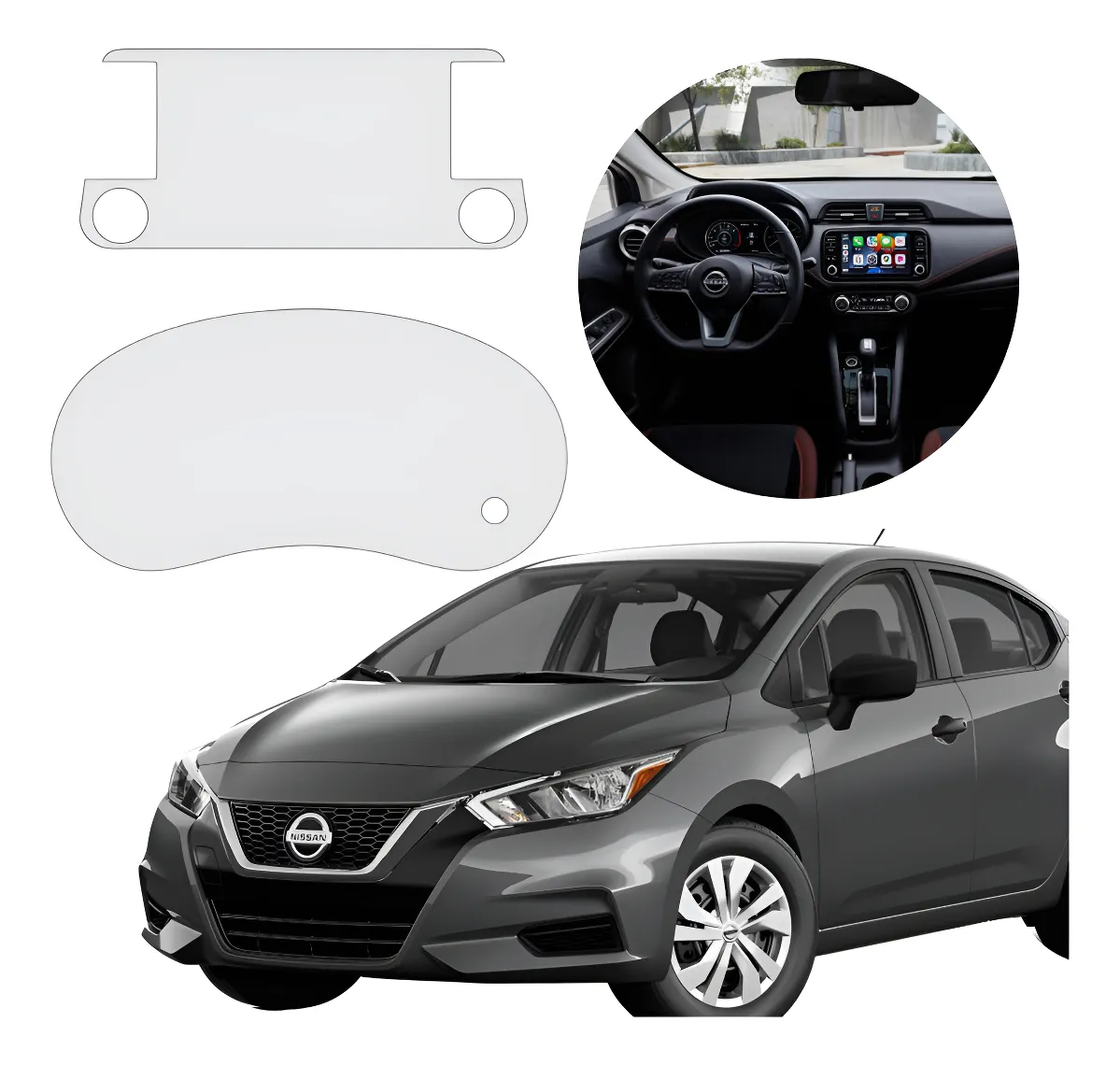 Protección  Pantalla Y Tacometro Nissan Versa 2022 2023 - Image 1