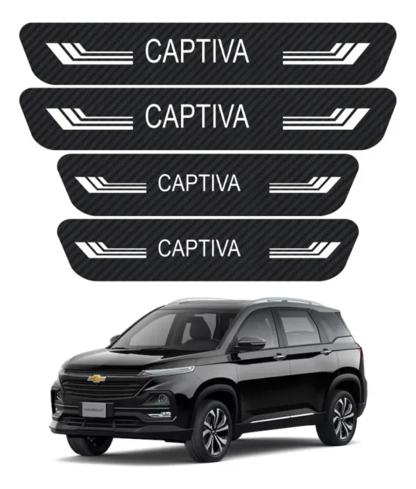 Sticker Protección De Estribos Puertas Chevrolet Captiva