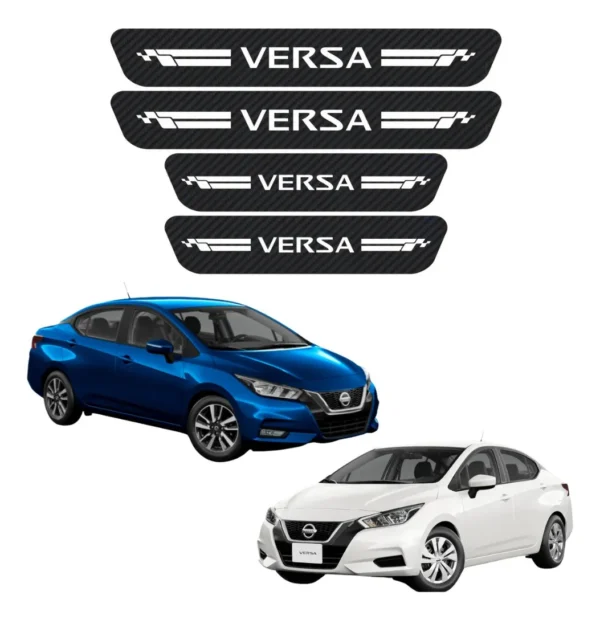 Sticker Protección De Estribos Puertas Nissan Versa Diseño10