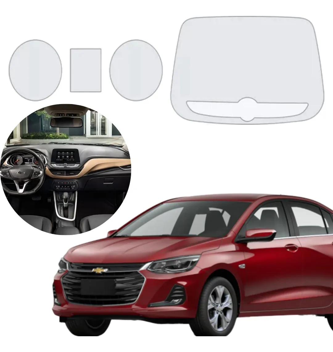 Protector Mica Pantalla Y Cluster Chevrolet Onix 2022 2023 - Image 1