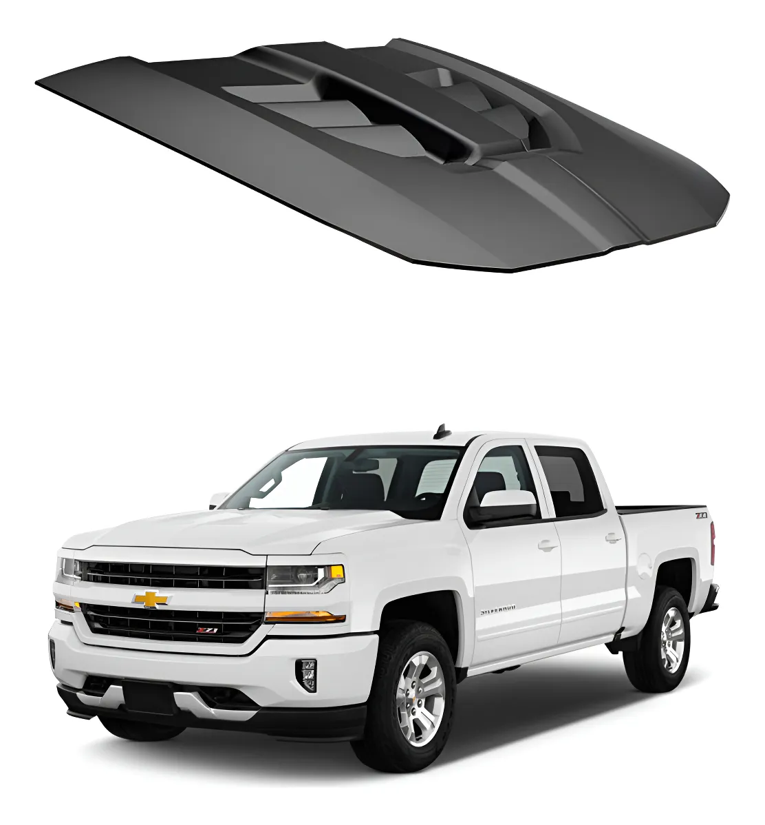 Toma De Aire De Cofre Airdesign Chevrolet Silverado 16-18 - Image 1