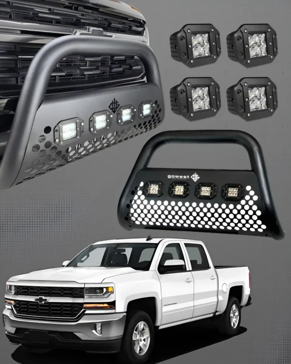 Combo Burrera Chevrolet Silverado 2016 - 2018 + 4 Luces