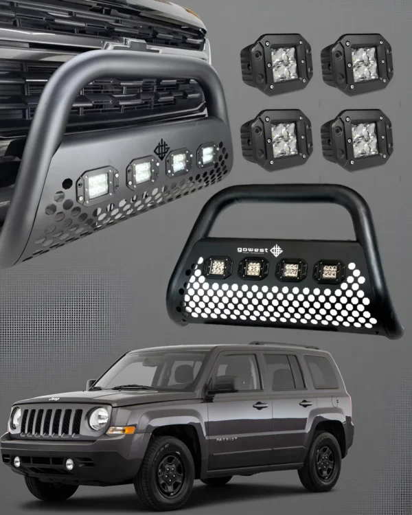 Combo Burrera Ultra Bar Jeep Patriot 2011 - 2017 + 4 Luces