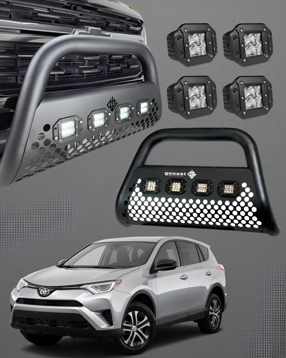 Combo Burrera Ultra Bar Toyota Rav4 2013 - 2018 + 4 Faros - Image 1