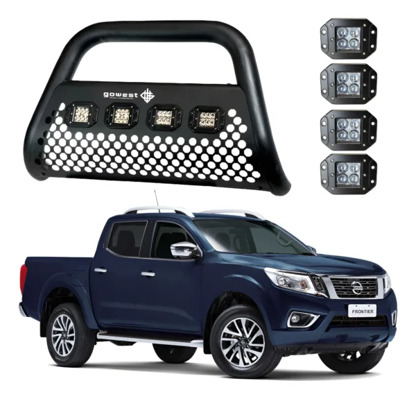 Combo Burrera Ultra Bar Np300 Frontier 2016 - 2023 + 4 Faros