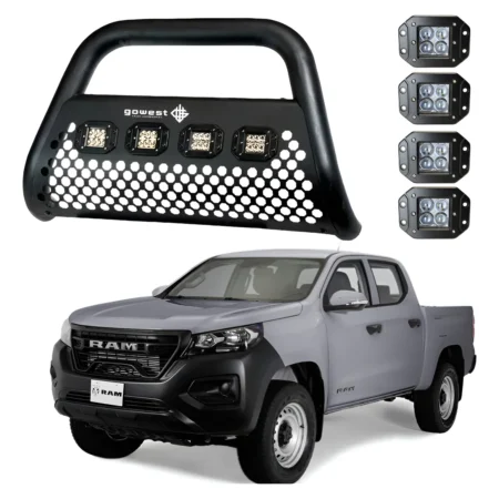Combo Burrera Ultra Bar Para Ram 1200 2025 + 4 Faros Led