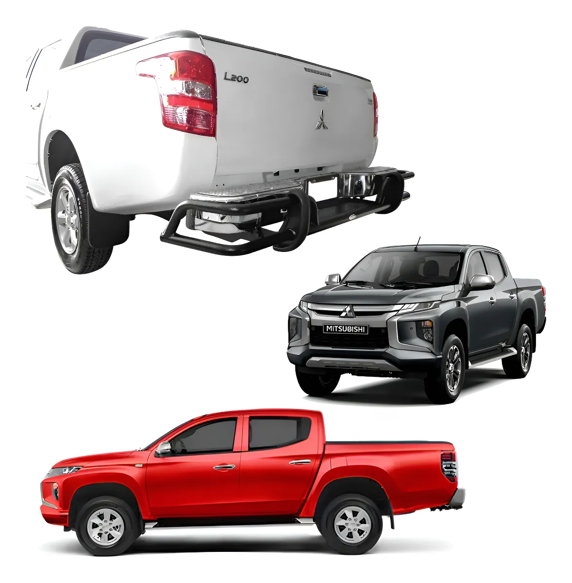 Bumper Trasero Mitsubishi L200 2020 - 2023 Defensa Bronx - Image 1