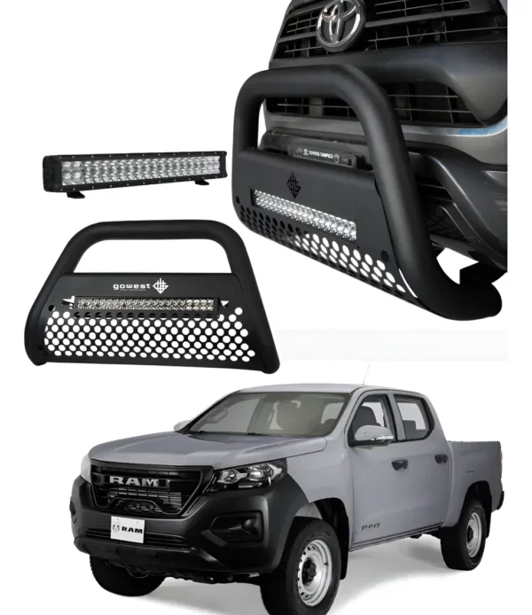 Combo Burrera Ultra Bar Para Ram 1200 2025 + Barra De Luz